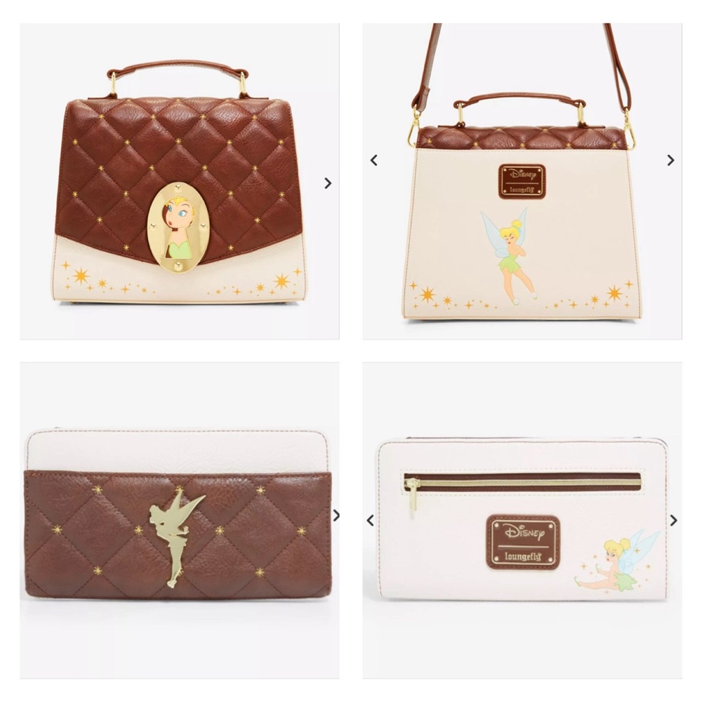 Loungefly Disney Peter Pan Tinker Bell Lock Handbag and Wallet Set - Exclusive